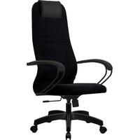 Кресло для руководителя Easy Chair SU-B-10 чёрное (ткань, пластик  чёрный)