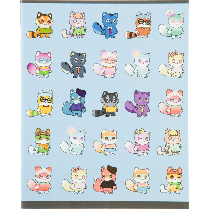 Изображение товара Тетрадь общая №1 School NFT Котики А5 96 листов бумага скоба ВД-лак