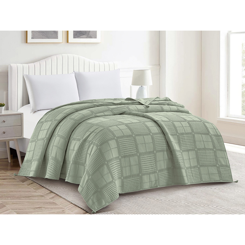 Изображение товара Покрывало Cleo Terry хлопок 200x220 см зеленое для дома и декора