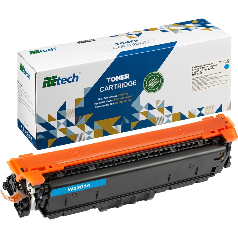 Изображение товара Картридж лазерный Retech 230A W2301A для HP голубой совместимый