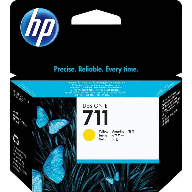 Изображение товара Оригинальный жёлтый картридж HP 711 CZ132A для DesignJet 120 125 520