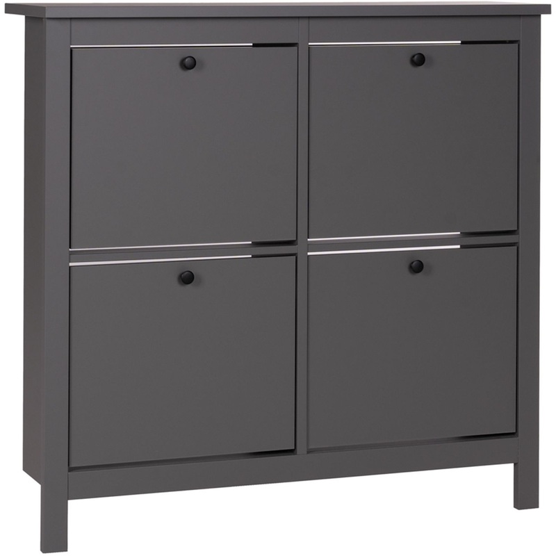 Изображение товара Обувница ГУД ЛАКК Сага серого цвета 1126х279х1074 мм для прихожей