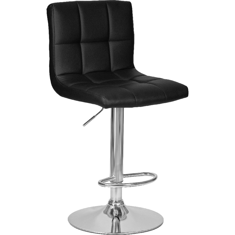 Изображение товара Барный стул Dobrin Candy чёрный с хромированным металлическим каркасом