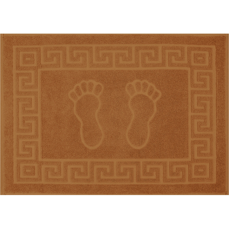 Изображение товара Махровое полотенце коврик 50x70 см бежевое для ног из 100% хлопка