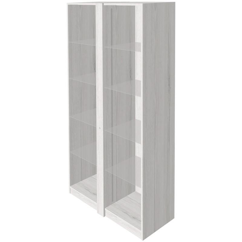 Изображение товара Стеллаж для документов Time.S Ts-44 со стеклом (дуб эльза, 1000х440х2000 мм)