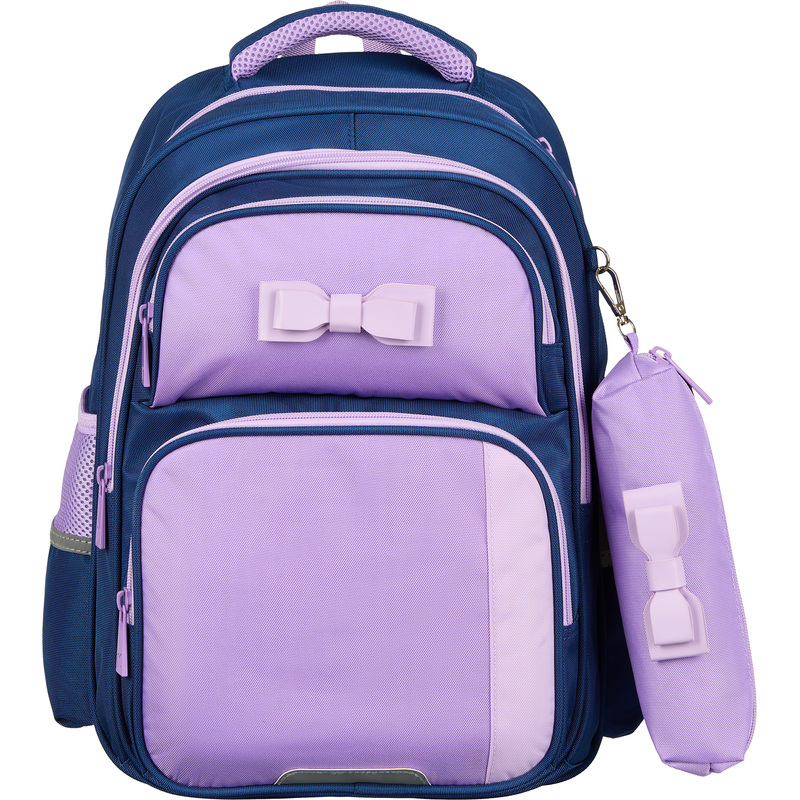 Изображение товара Рюкзак школьный Комус Класс Case сиреневый/синий с пеналом