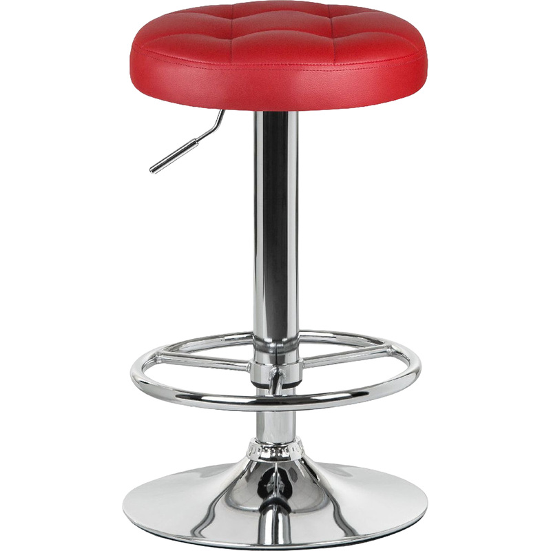 Изображение товара Барный табурет Dobrin Bruno бордовый хромированный искусственная кожа металл