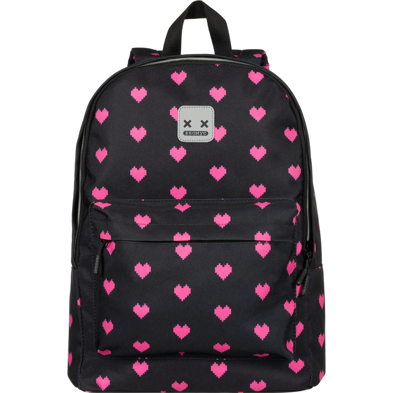 Изображение товара Рюкзак школьный Комус Класс Shape чёрный сердечки для девочек