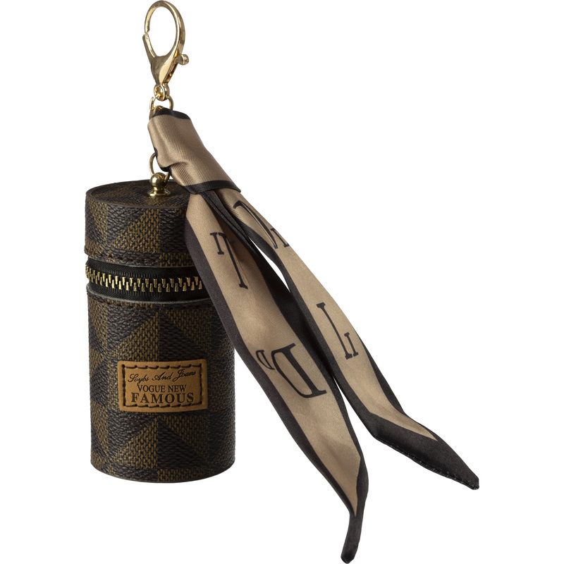 Изображение товара Брелок Тубус на молнии коричневый