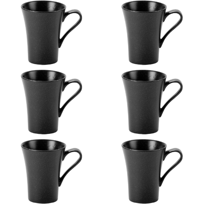 Изображение товара Кружка Porland Seasons фарфоровая 340 мл (6 штук в упаковке, 424736 чёрный-6)