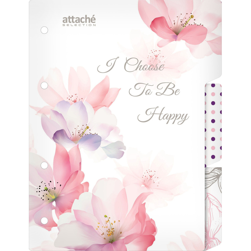 Изображение товара Разделители листов пластиковый Attache Selection Flower dreams А5 3 листа для документов