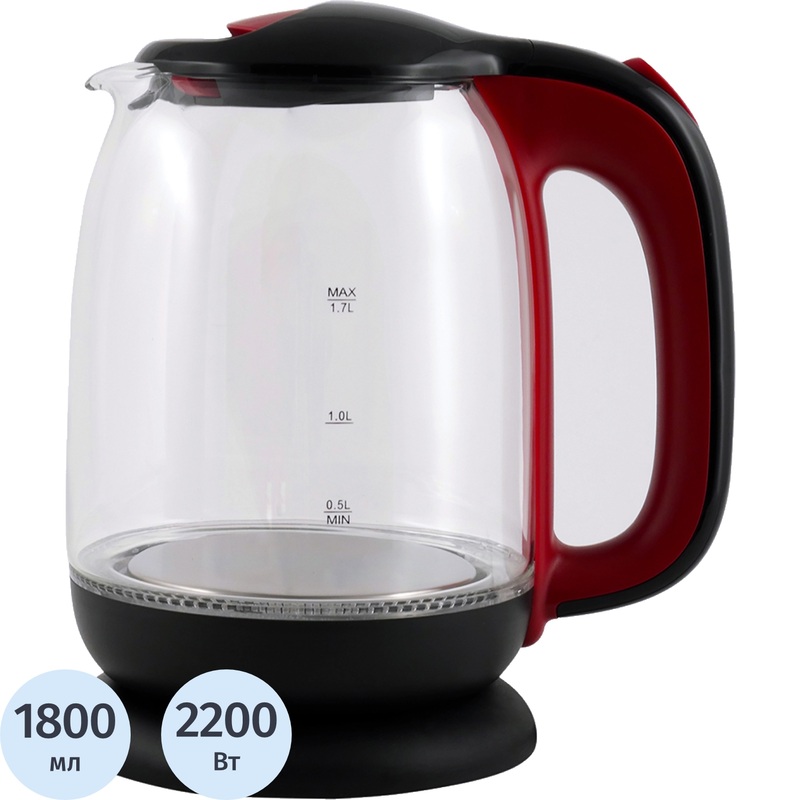 Изображение товара Чайник электрический Centek CT-0034 1800 мл черный с подсветкой