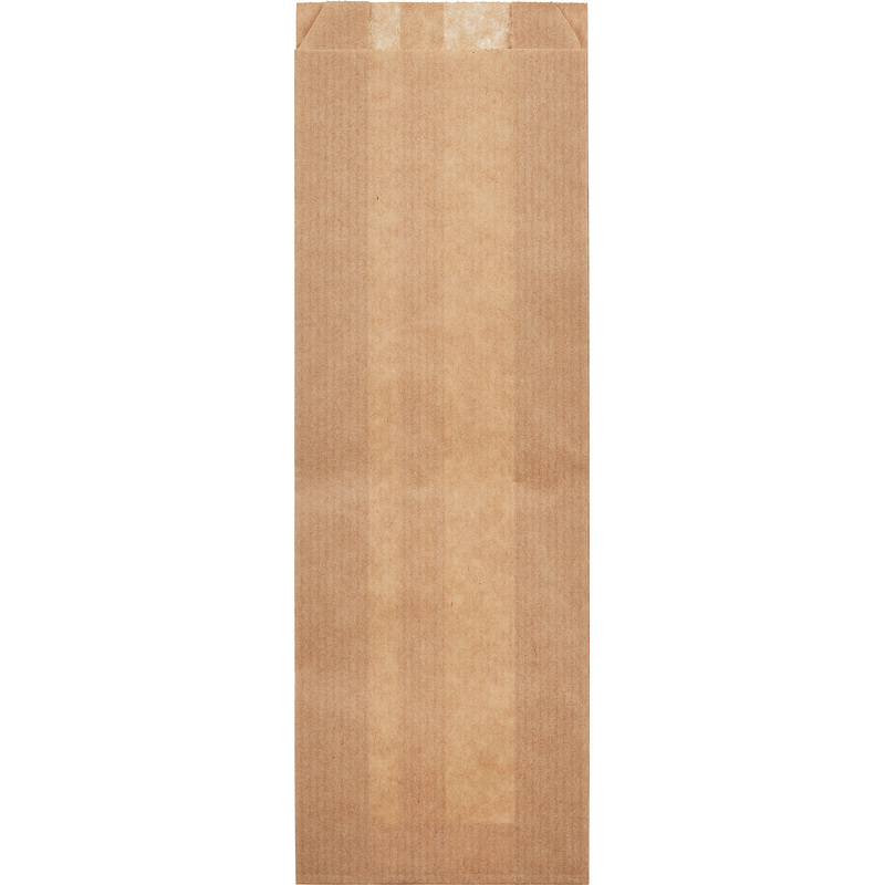 Изображение товара Бумажные пакеты навносые 100x50x300 мм 50 г/м2 50 штук в упаковке коричневые