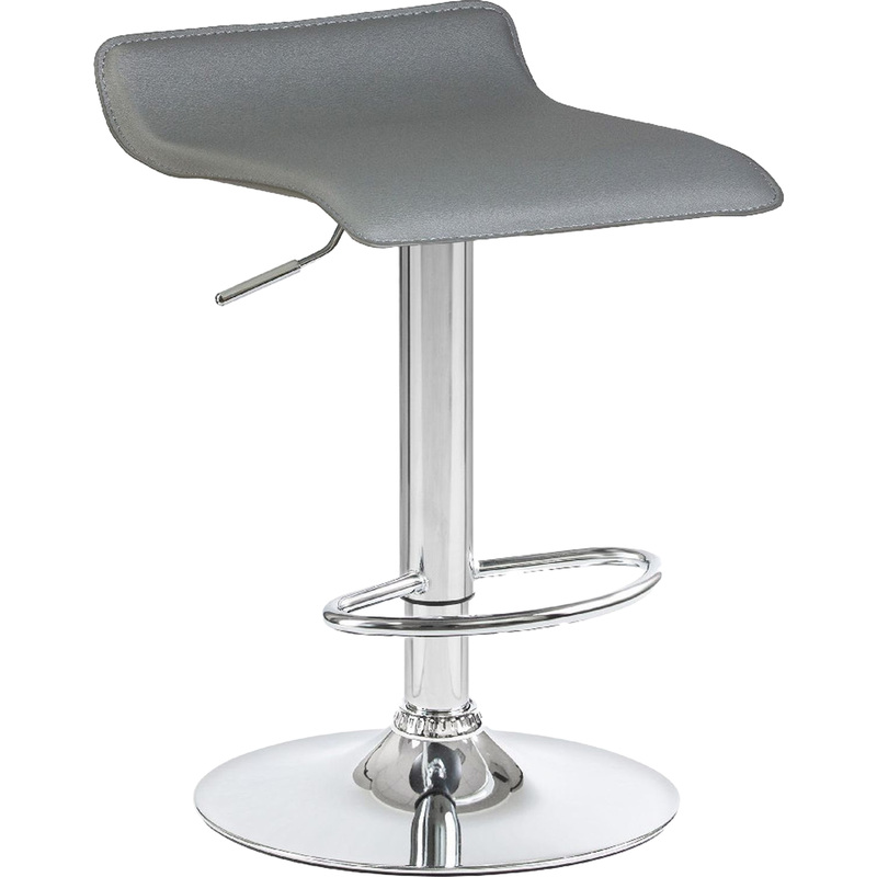 Изображение товара Стул барный Dobrin Tommy серый с хромированным каркасом