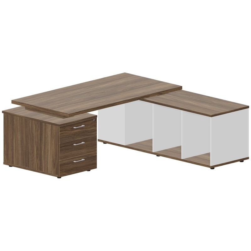 Изображение товара Угловой стол руководителя Norman с тумбами