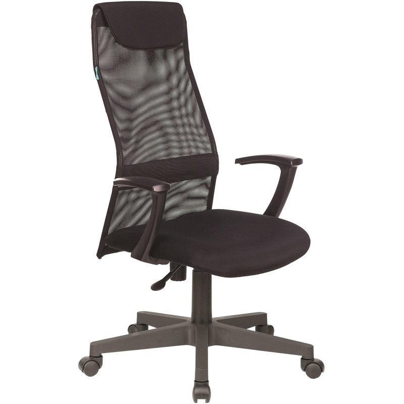 Изображение товара Кресло для руководителя Бюрократ KB-8 чёрное с сеткой и тканью