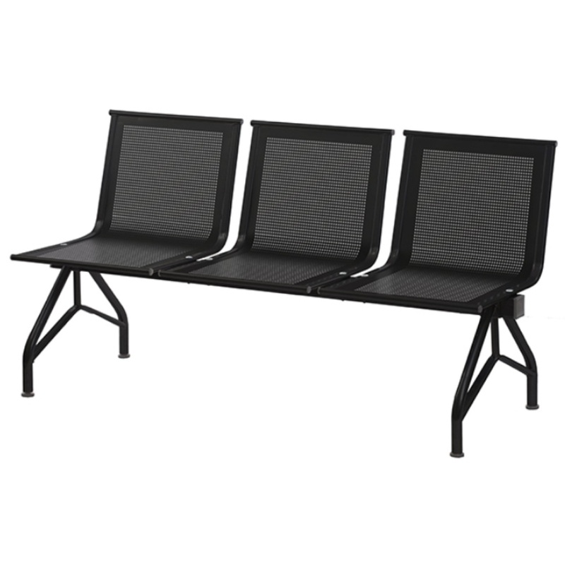 Изображение товара Многоместная секция Стилл СМ-86/2 перфорированная черная на 3 места