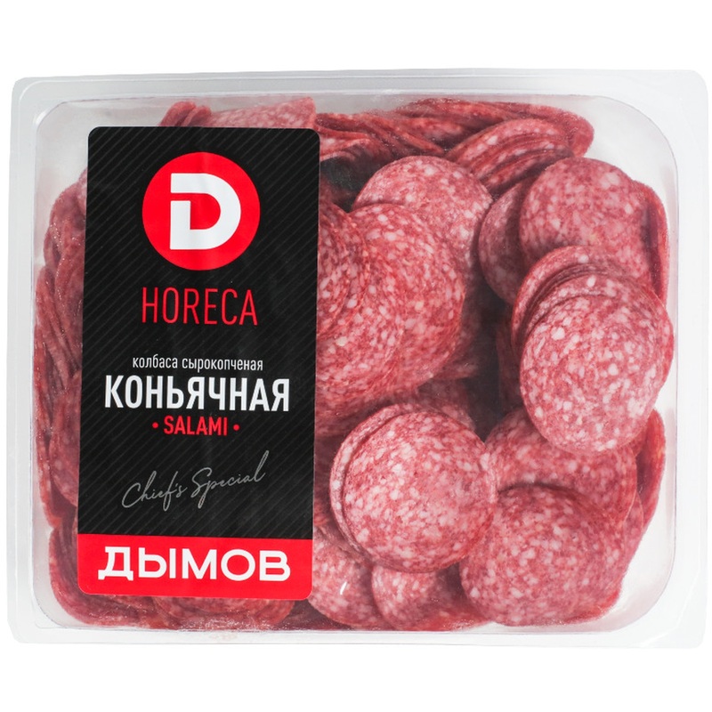 Изображение товара Колбаса Дымов Коньячная сырокопчёная нарезка 1 кг