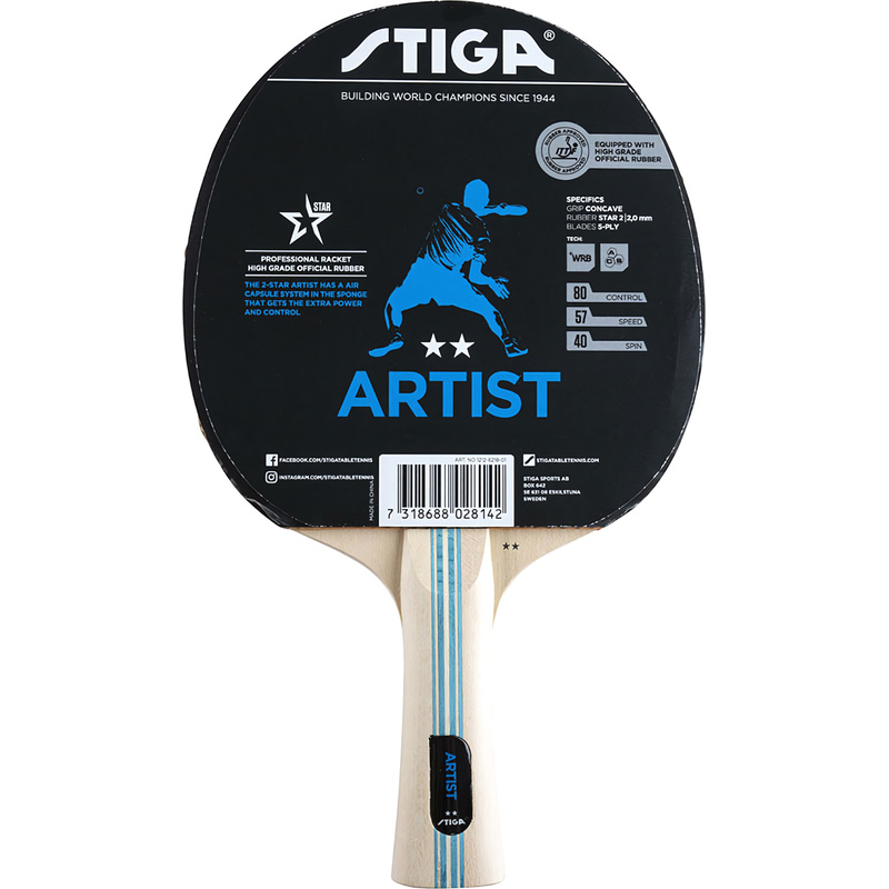 Изображение товара Ракетка для настольного тенниса Stiga Artist ITTF Approved контроль и скорость для новичков