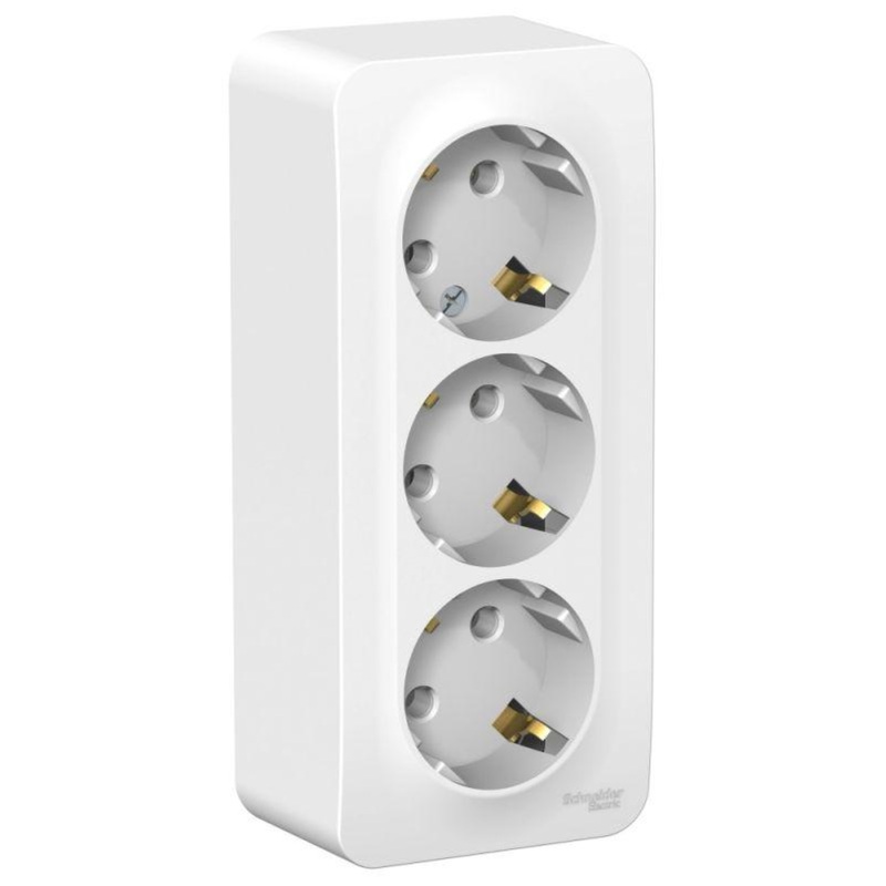 Изображение товара Розетка Schneider Electric Blanca трехместная с заземлением 16А IP20 белая