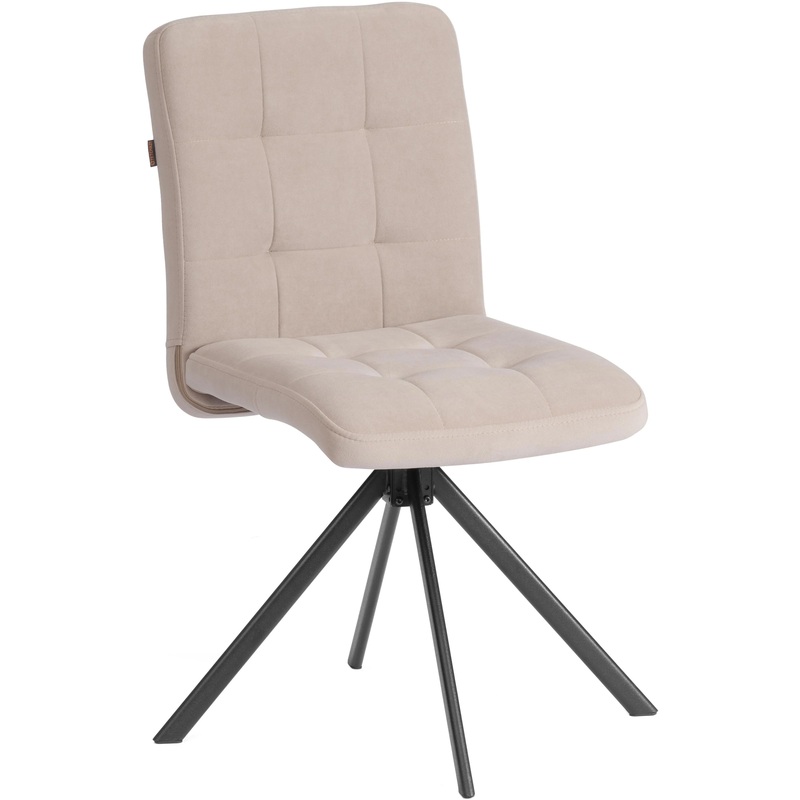 Изображение товара Обеденный стул TetChair Medeo бежевый велюр металл, вращающийся, для кухни и гостиной