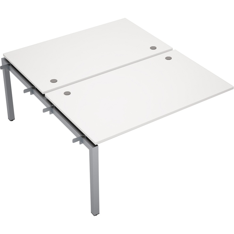 Изображение товара Рабочая станция Avance 6МБС.5289 двухместная (белый/алюминий матовый, 1400х1635х750 мм)