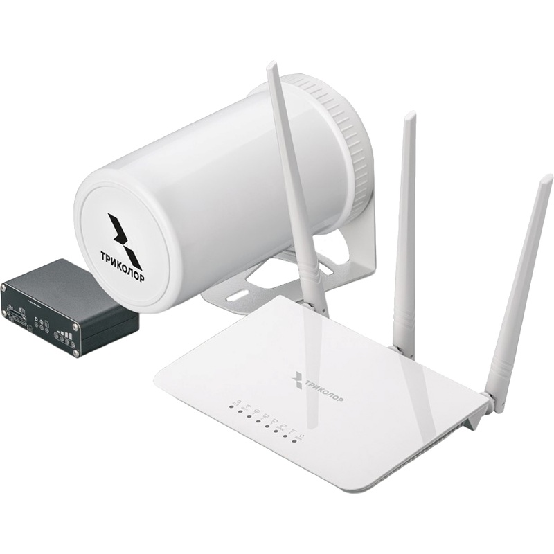 Изображение товара Усилитель GSM сигнала Триколор TR-4G/injector-9kit с Wi-Fi роутером и SIM-инжектором
