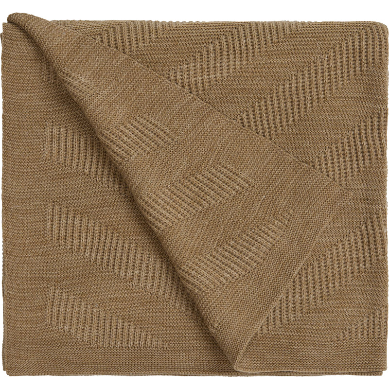 Изображение товара Плед Teplo Locus Solus акрил 90x160 см бежево-коричневый уютное покрывало для дома