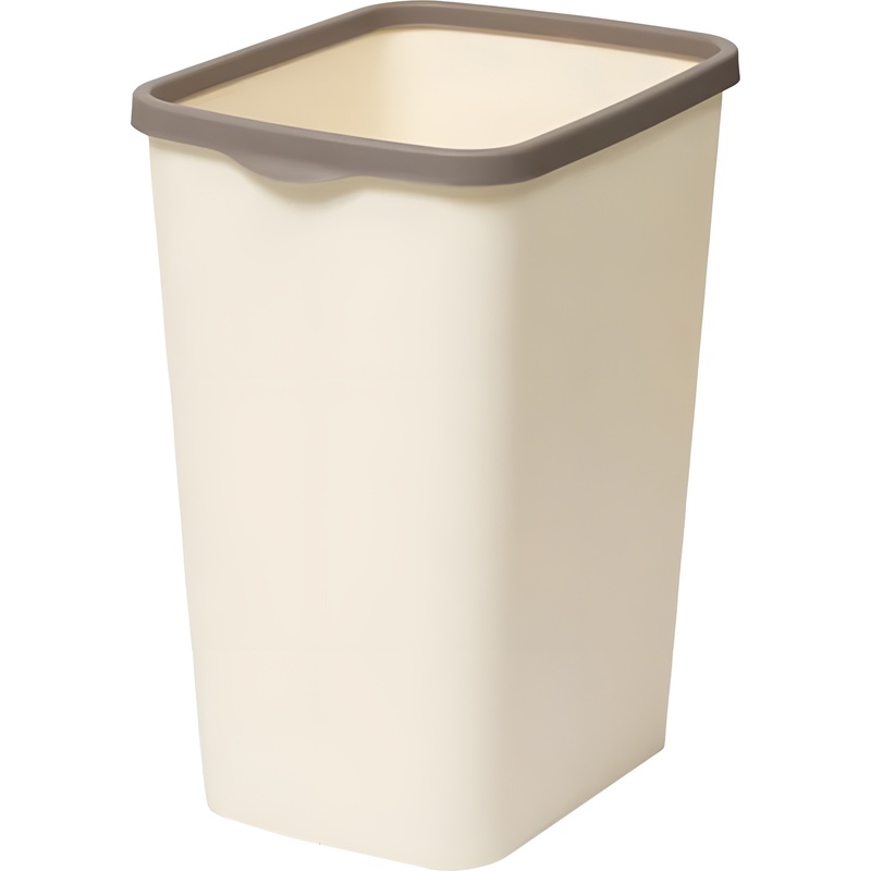 Изображение товара Мусорное ведро Violet Tandem 10 л пластик коричневый бежевый с фиксатором