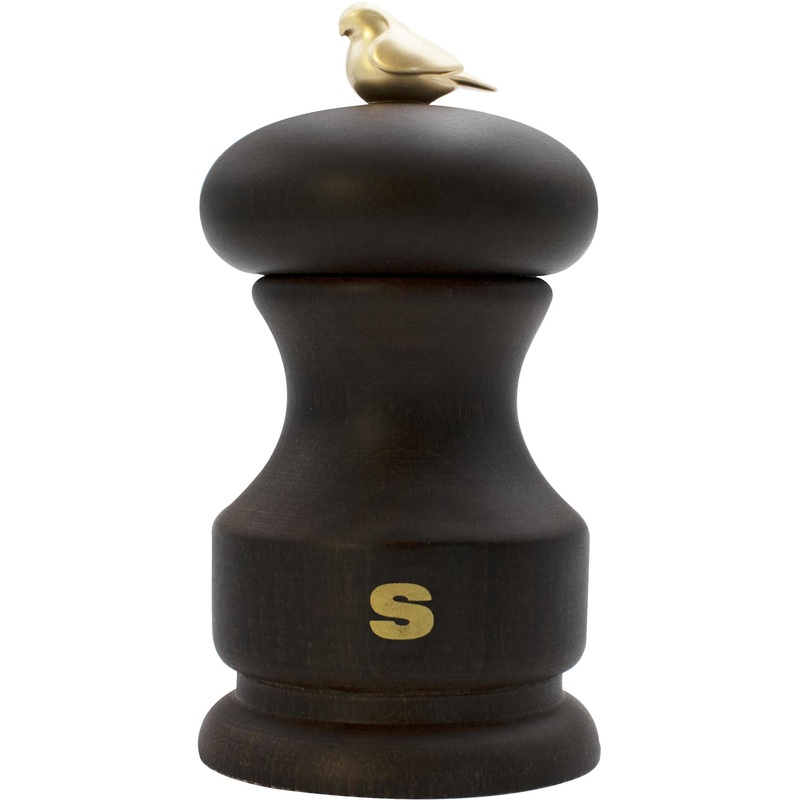 Изображение товара Мельница для соли Bisetti Bird BIS01 00320S из дерева высота 11 см для ресторана и дома