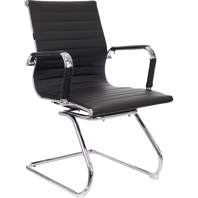 Изображение товара Конференц-кресло Everprof Leo CF черное из экокожи и металла хромированного