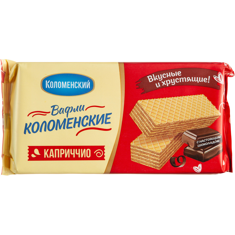 Изображение товара Вафли Коломенский Каприччио с шоколадом 200 г