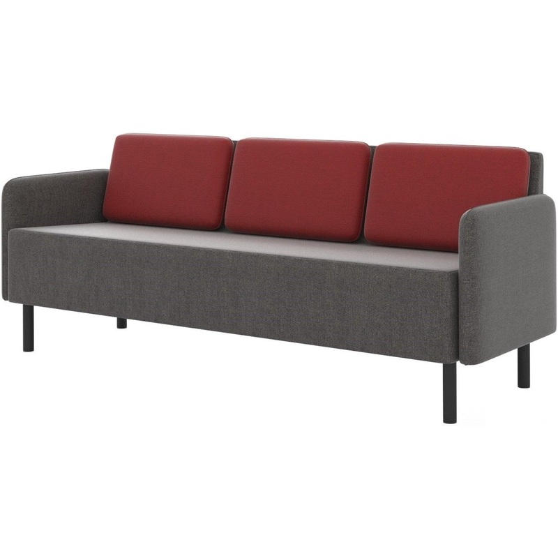 Изображение товара Диван трехместный Select 3-М серый/бордо для уюта вашего дома