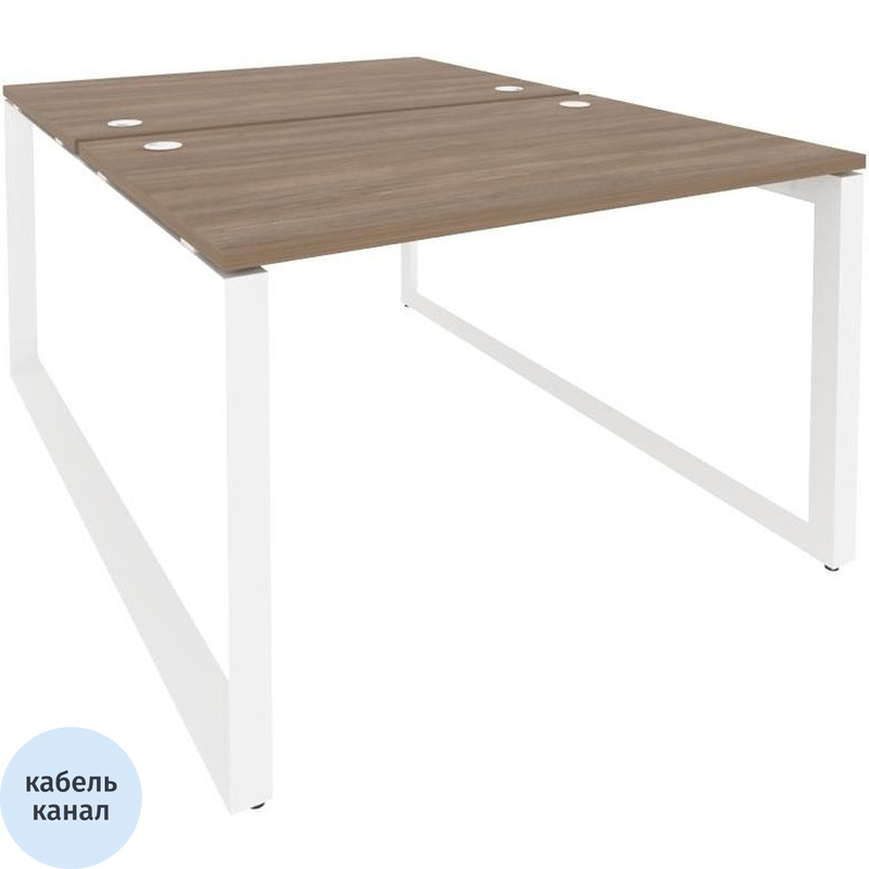 Изображение товара Рабочая станция на 2 рабочих места ONIX-О O.MO-D.RS-2.2.8 (дуб аризона/белый, 1180х1635х750 мм)