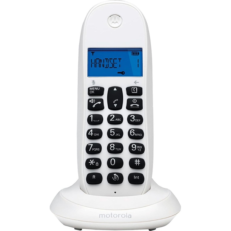 Изображение товара Радиотелефон Motorola C1001CB+ белый с дальностью 50 м и функциями интерком