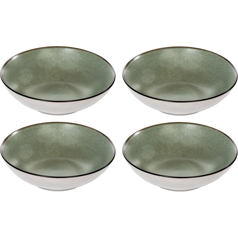 Изображение товара Набор тарелок на 4 персоны Elrington Inga керамика зелёный 4 предмета
