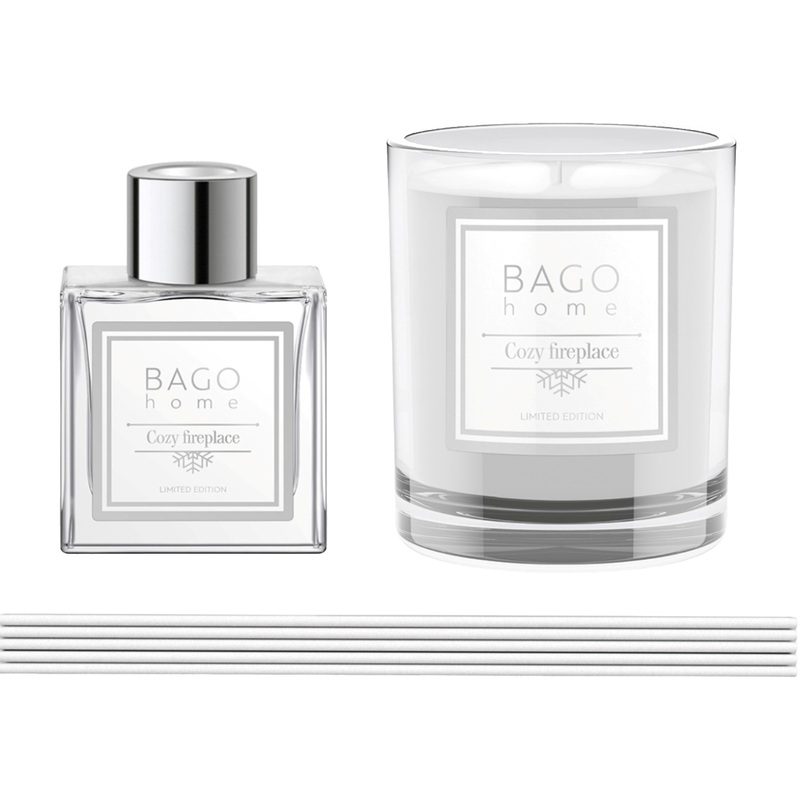 Изображение товара Ароматический набор Bago home Вечер у камина с диффузором свечой и палочками 45 мл