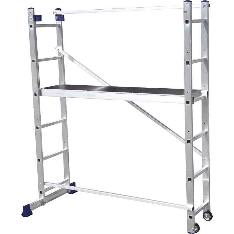 Изображение товара Помост алюминиевый двухсекционный 6 ступеней Алюмет SM 4006 профессиональный