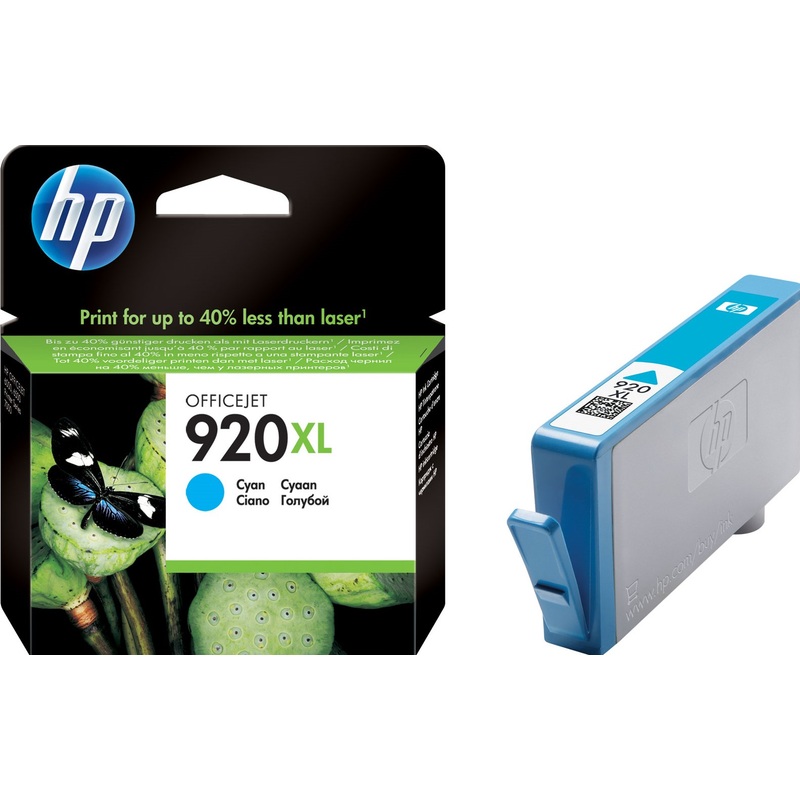 Изображение товара Оригинальный голубой картридж HP 920XL CD972AE повышенной емкости для офисных принтеров