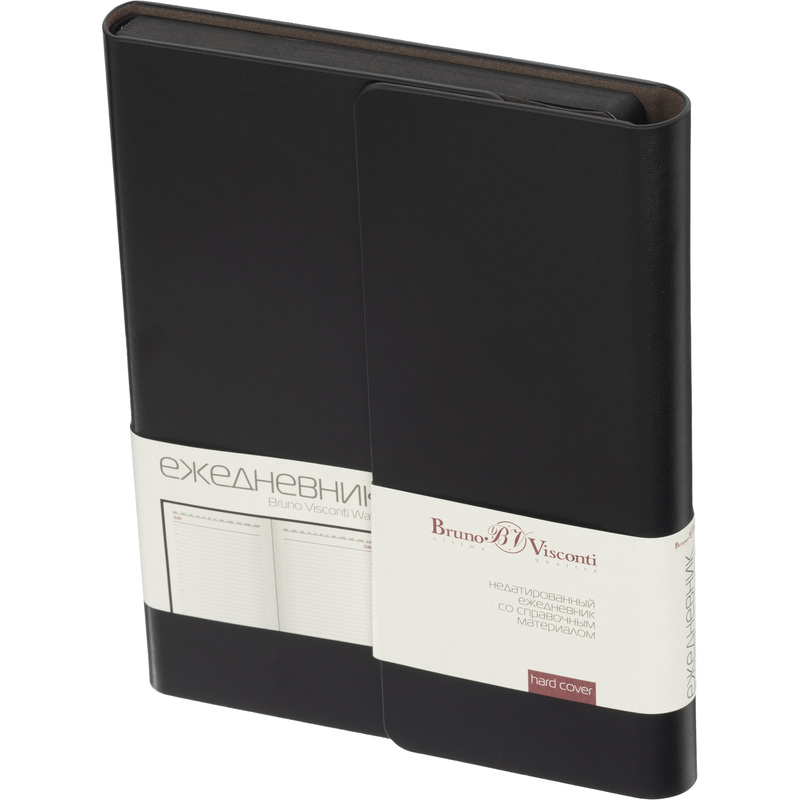 Изображение товара Ежедневник недатированный Bruno Visconti Waltz искусственная кожа А5 136 листов чёрный (чёрный обрез), 3-543/02