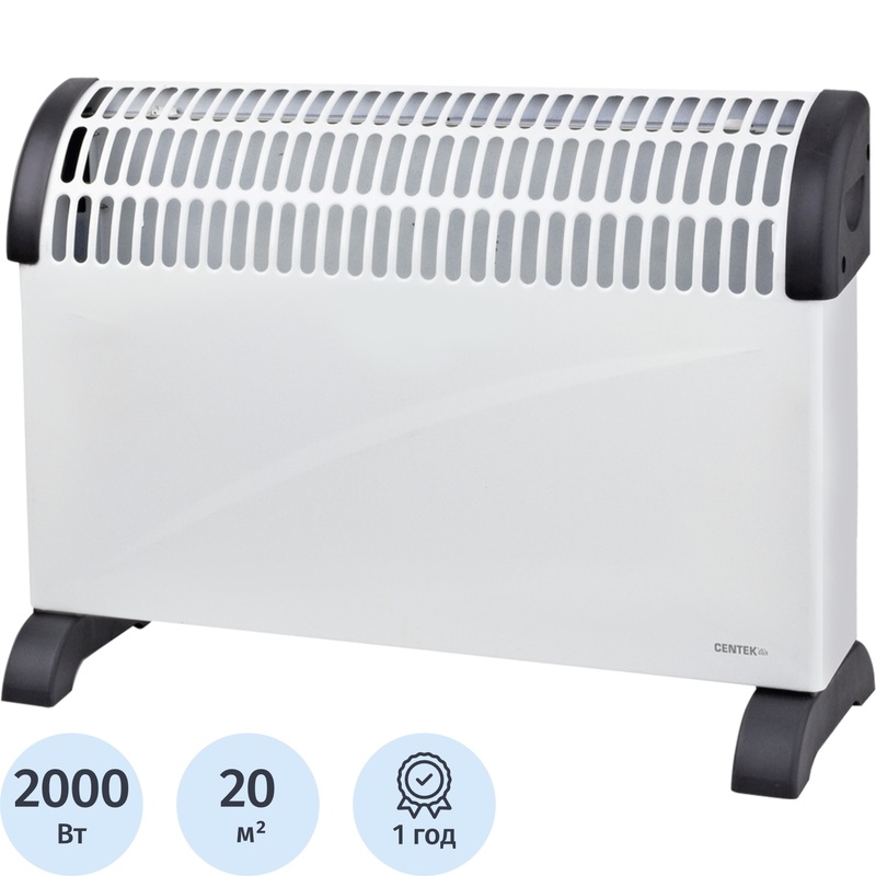 Изображение товара Конвектор Centek CT-6123 белый 2000 Вт с терморегулятором
