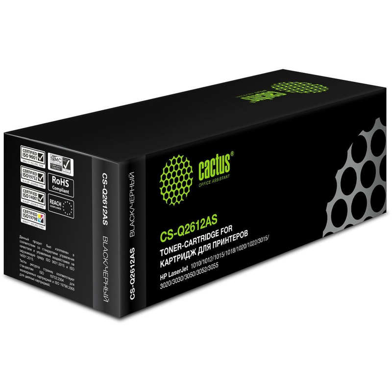 Изображение товара Лазерный картридж Cactus 12A CS-Q2612AS для HP черный совместимый