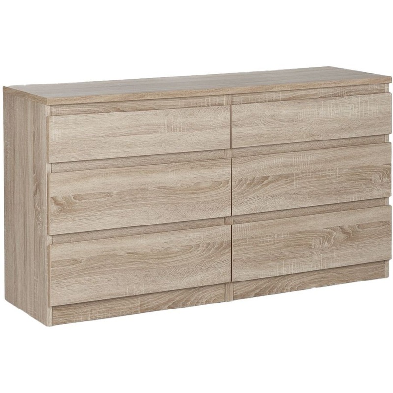 Изображение товара Комод Кастор дуб сонома 1297х396х714 мм 6 ящиков Belarus