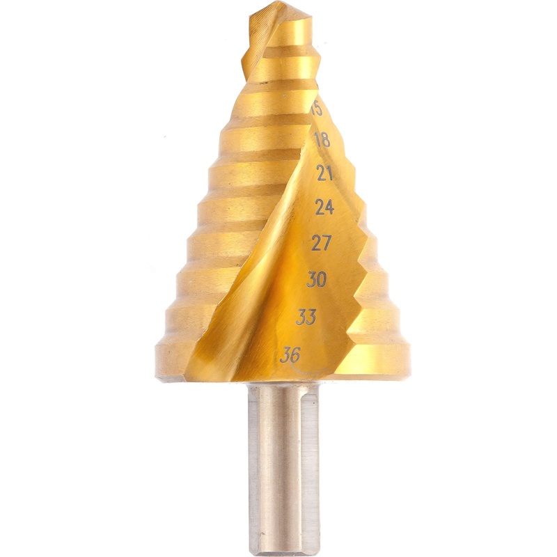 Изображение товара Сверло ступенчатое по металлу Matrix 9-36 мм HSS трёхгранное