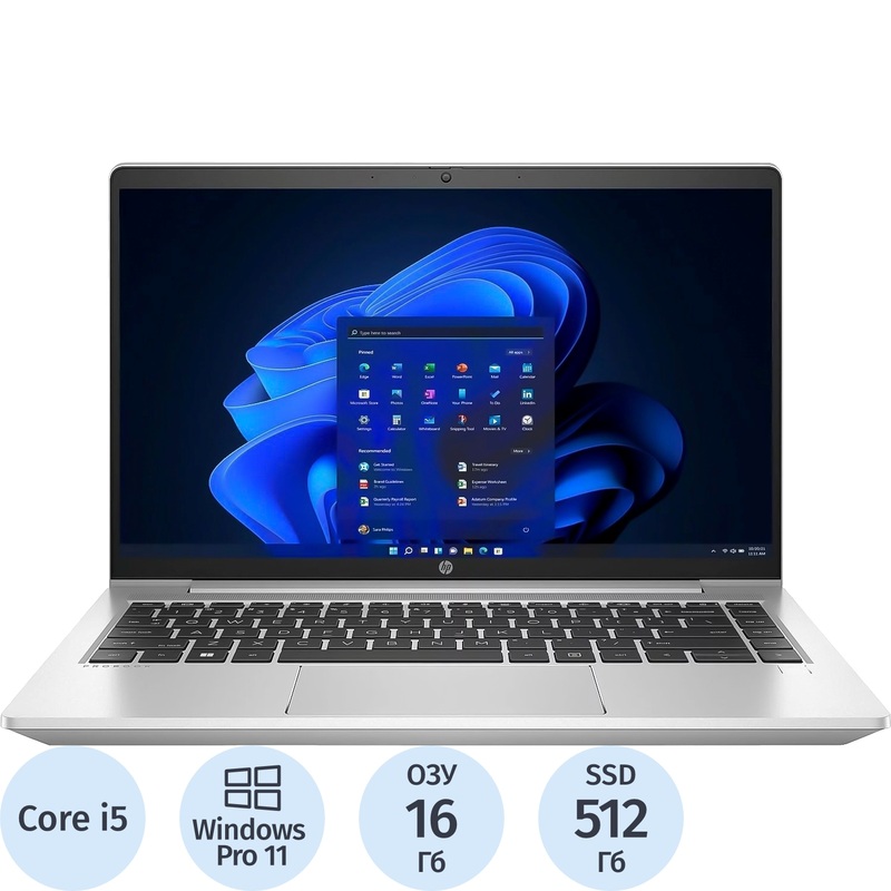 Изображение товара Ноутбук HP ProBook 440 G10 14" Core i5 16ГБ SSD 512ГБ Windows 11 Pro серебристый