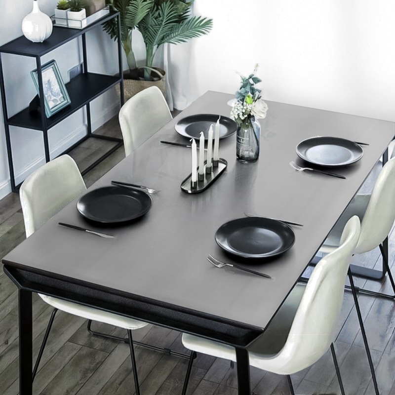 Изображение товара Скатерть жидкое (гибкое) стекло на стол Dekorelle 70х110х0,08 см серая