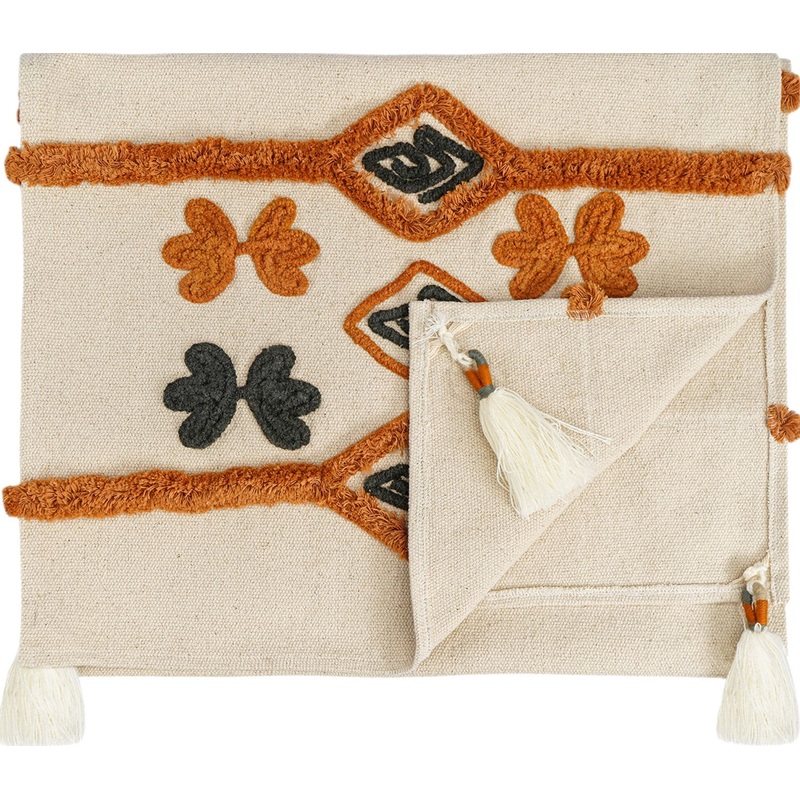 Изображение товара Скатерть-дорожка Tkano Ethnic Abstract play 45x150 см хлопок бежевая