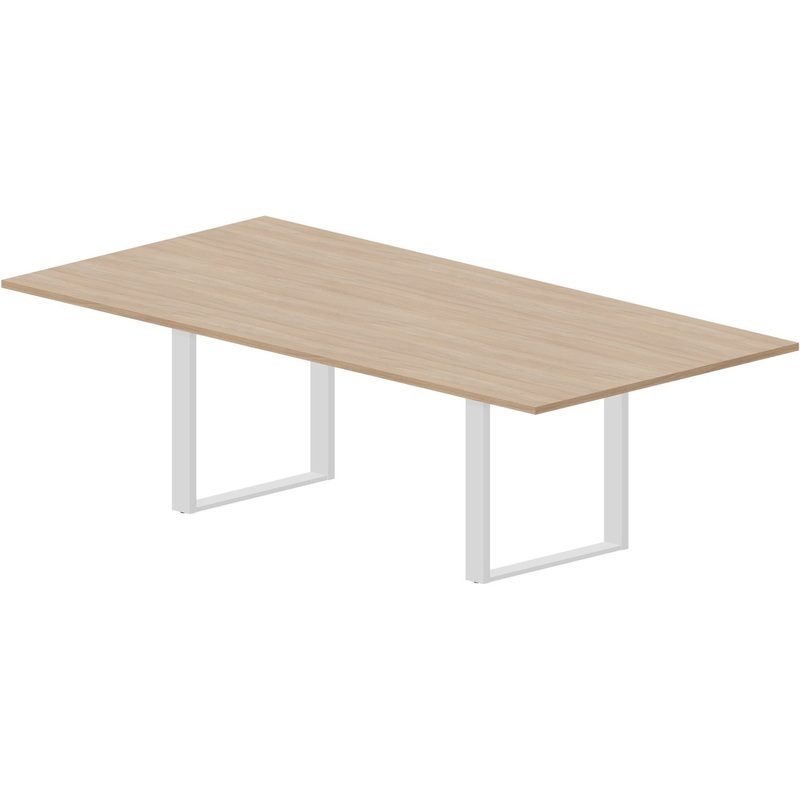 Изображение товара Стол для переговоров Virtus VTM2412OWBL из дуба светлого и белого, 2400х1200х720 мм
