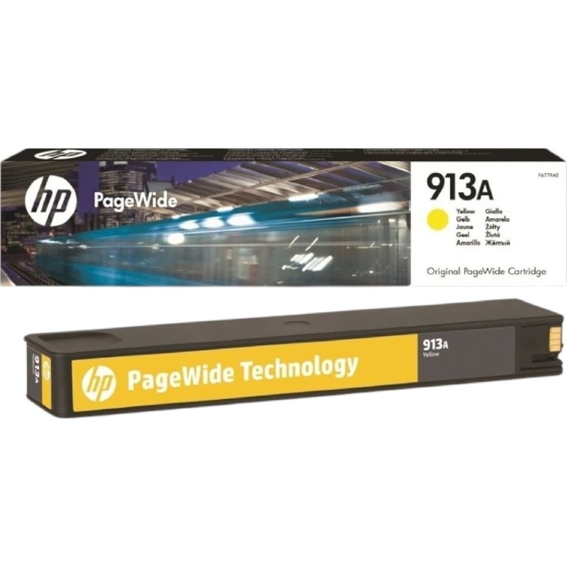 Изображение товара Картридж струйный HP 913A F6T79AE желтый оригинальный для PageWide