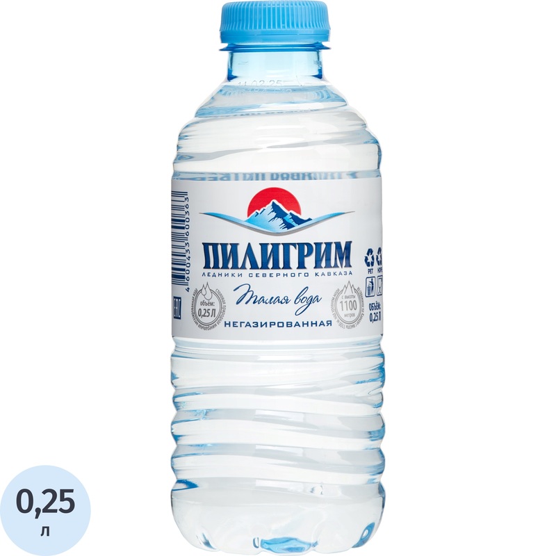 Изображение товара Вода минеральная Пилигрим столовая негазированная 0.25 л